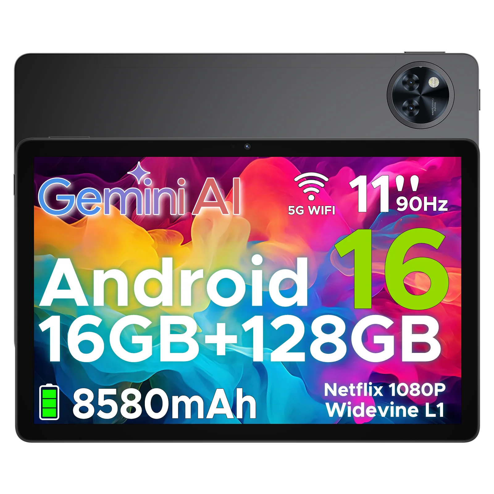 DOOGEE U11 Android 16 Tablet 11 Ultra-clear 90Hz Display 4GB RAM 128GB ROM 8580mAh Battery Dual Speaker Supports Widevine L1 - AliExpress