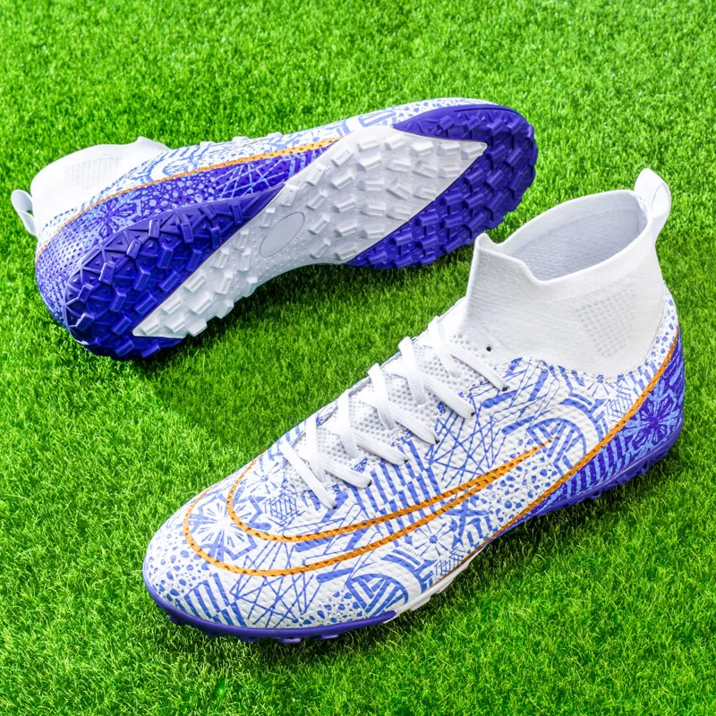 Men Football Boots Long Spike Kids Grass TF/FG Training Soccer Shoes Professional outdoor football shoes