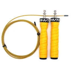 Enhanced Jump Rope with Weighted Handles and Ball Bearings (Yellow)