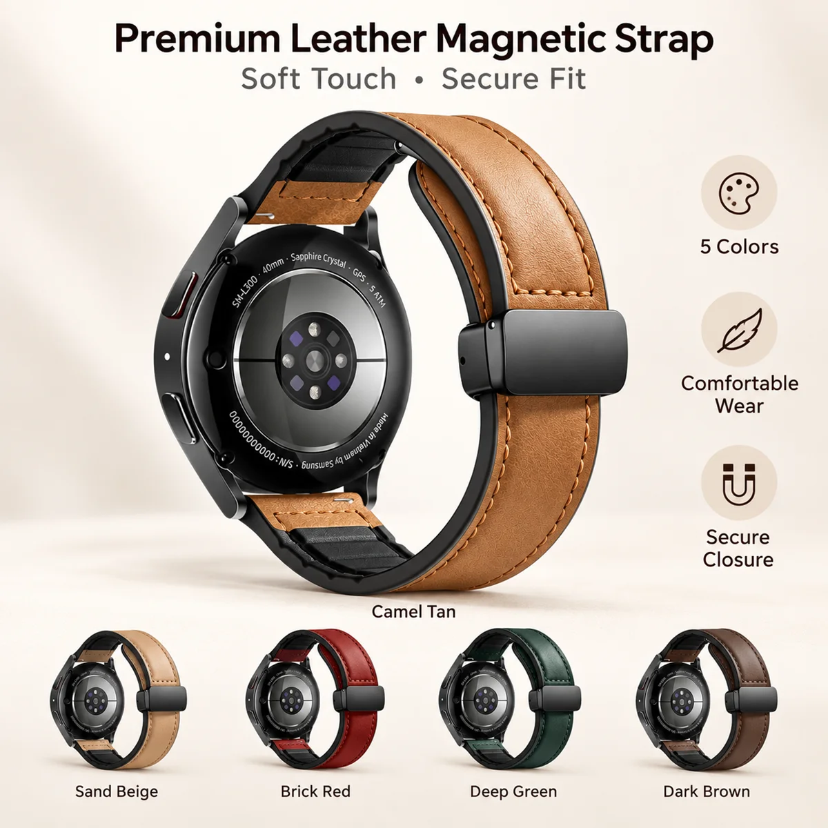 Braided Nylon Solo Loop Watch Strap, 20mm/22mm, Multiple Models