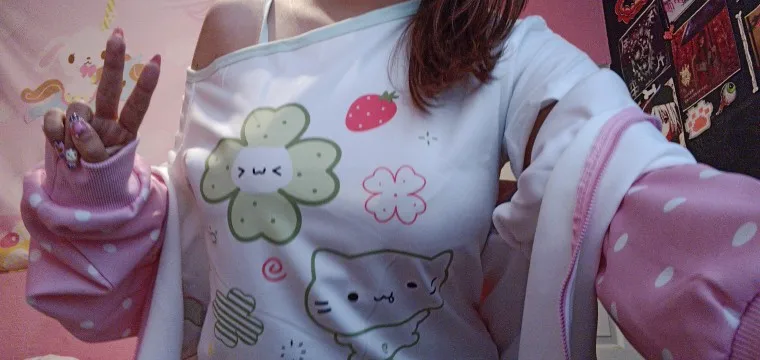 Yotsuba Neko T-Shirts - Jojifuku Aesthetic photo review