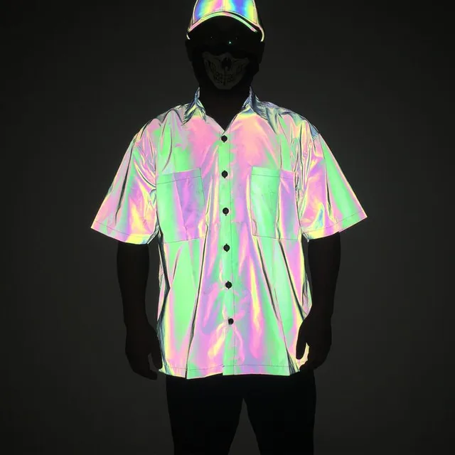 Holographic Reflective Short Sleeve Shirt 4