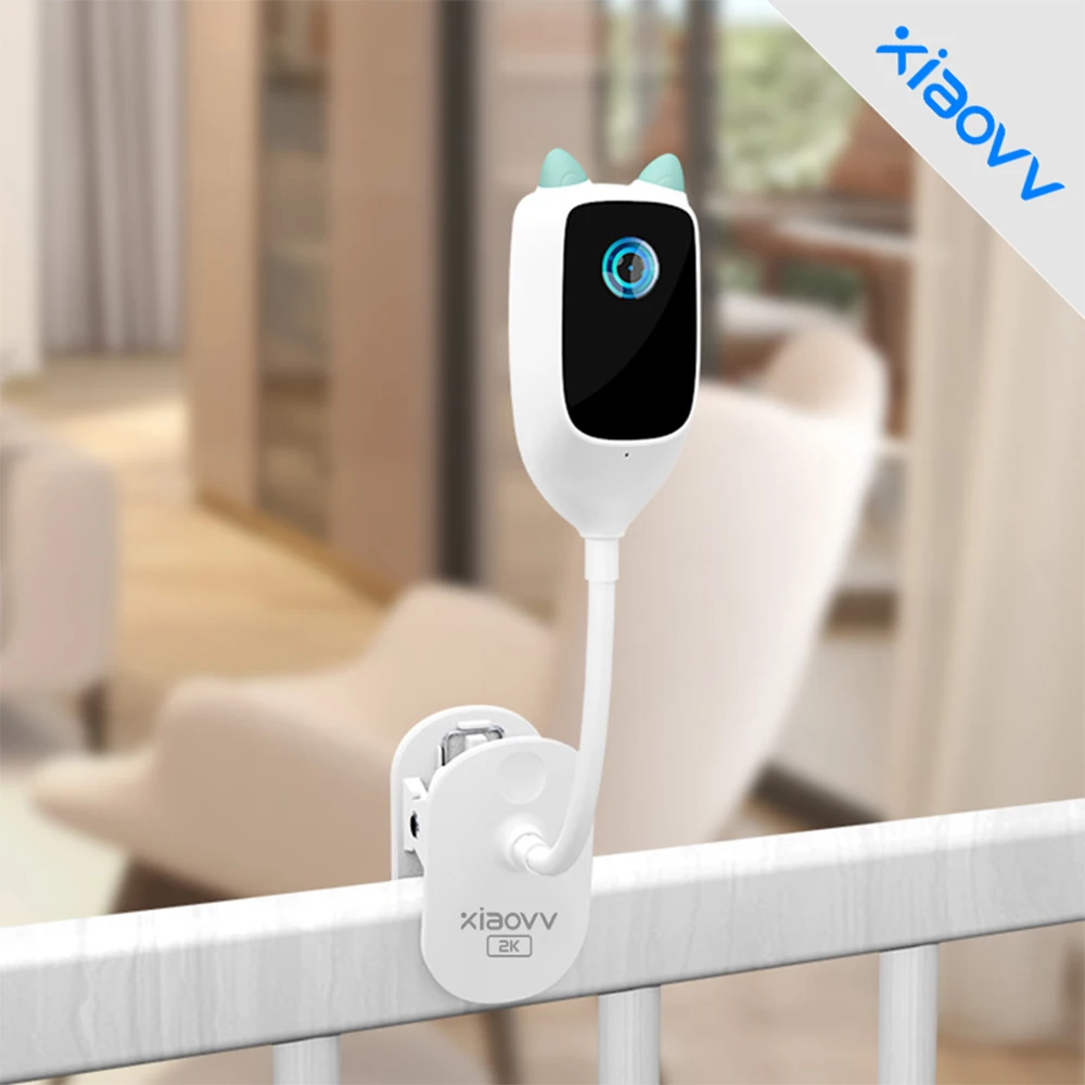 2K WiFi Indoor Baby Monitor with HD Cry Detection & Full-Color Night Vision