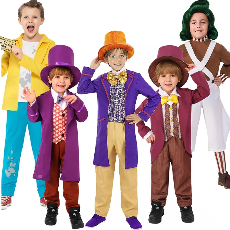 

2024 Movie Cosplay Child Halloween Fancy Dress Boy Kids Young Victorian Gentleman Costume