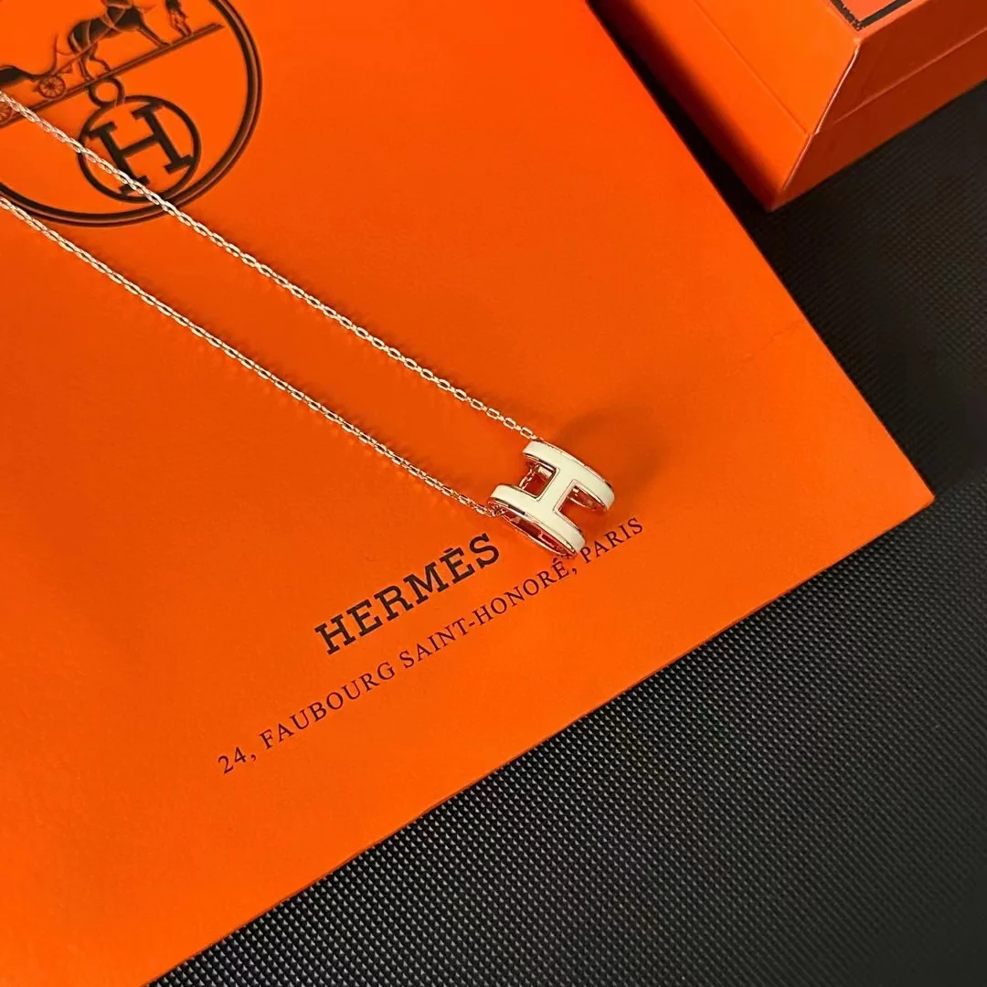 Золотое колье в стиле HERMES, ожерелья и подвески, золотая цепочка для ...