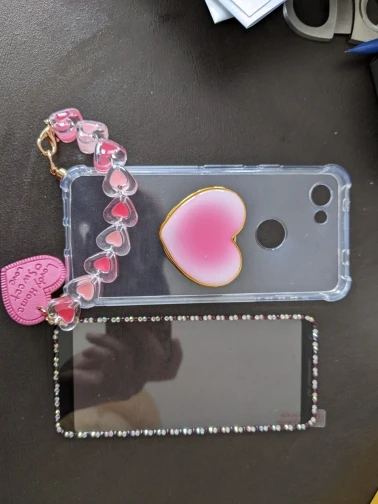 Pink Love Bracelet Holder Phone Case For Pixel photo review