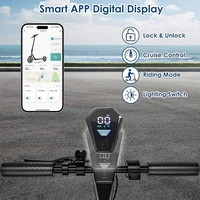 Trottinette électrique HiQiS V10 pro, moteur 600W, batterie 36V15Ah, vitesse 40 km/h, autonomie 45 km, pneus gonflables 10 pouces, pliable, pour adultes, avec application. 4