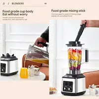Mélangeur de Table puissant 9500W, presse-agrumes, machine à Smoothie 3 en 1, récipient 0.5/1.5/3L, robot culinaire, mélangeur pour glace, noix et fruits 3