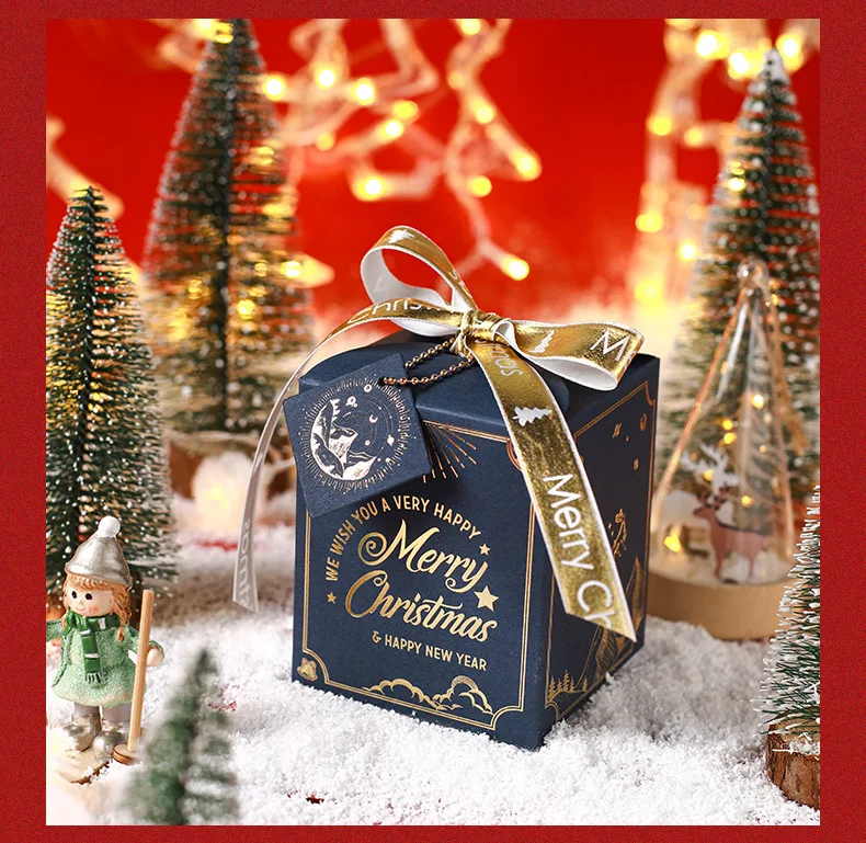 20PCS Christmas Eve Gift Packaging Boxes with Ribbon Bow – Elegant Hot Stamping Luxury ... - SKU GPB00902 - UGI Packaging
