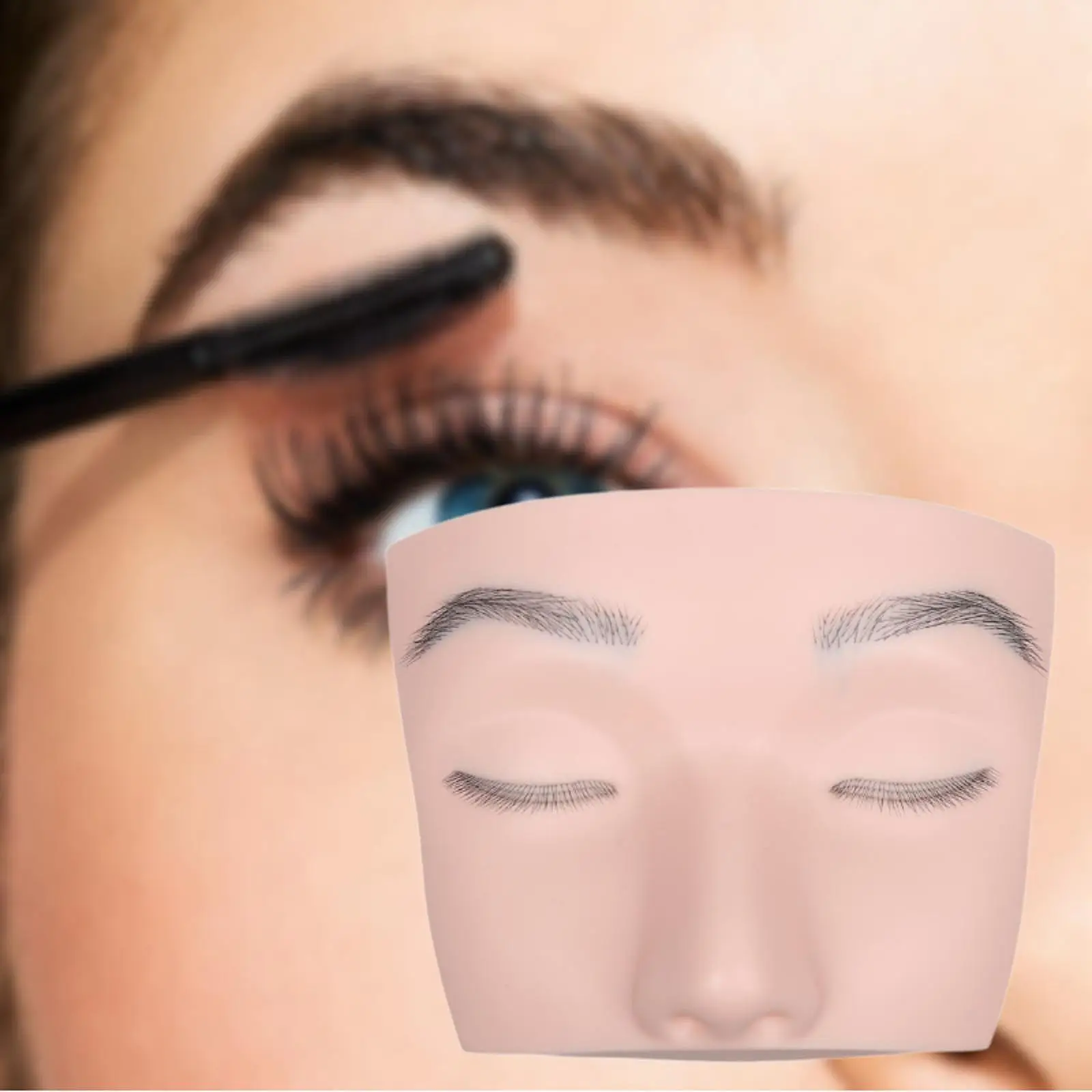 초보자용 속눈썹 연장 마네킹 헤드, 가짜 속눈썹 스타일리스트 마네킹 연습 도구 (인조 속눈썹 교육용)