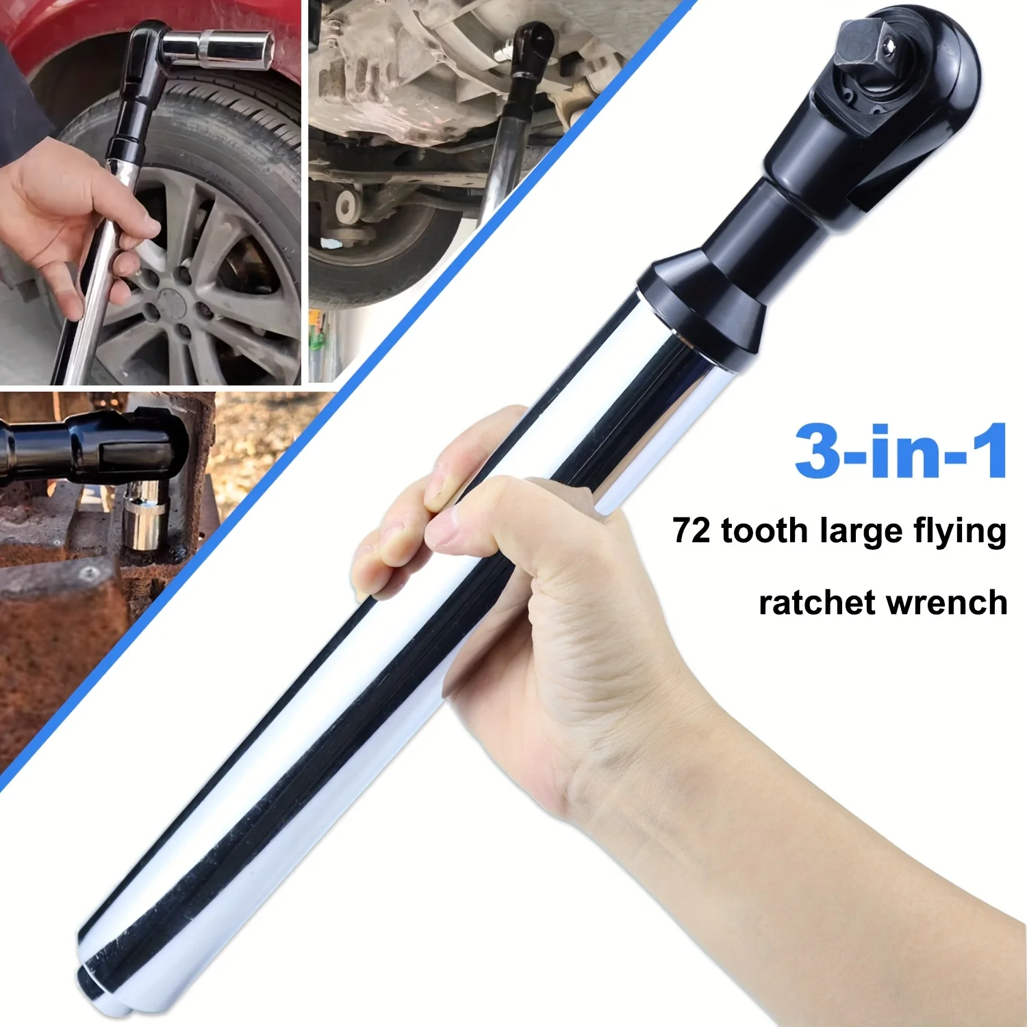 3-in-1 1/2" Offset Impact Extension Wrench Manual Ideal for Narrow ...