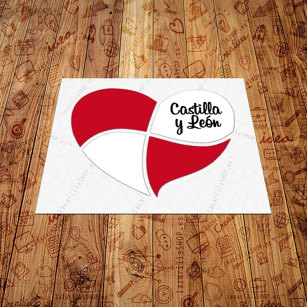 Heart Flag Stickers Castiglia E Lion Adesivo Per Auto Adesivi In Vinile Adesivi Valigie Moto Calcomania Laptop Quality Lazarillashop™