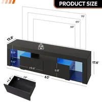 GALAXHERO TV Stand for 60 to 70 Inch TV Entertainment Center with LED Lights 2 Drawers Modern TV Console Large Media Cabinet 3