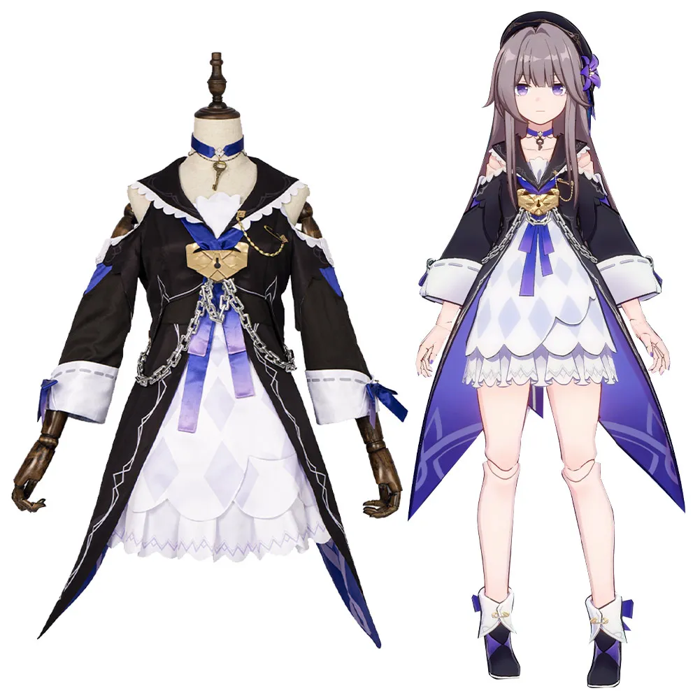 

Anime Game Honkai Star Rail Herta Cosplay Costume Dress Hat Set Fantasia Girls Halloween Carnival Party Women Role Disguise Suit