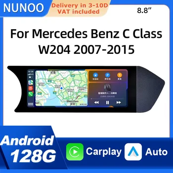 Pantalla Táctil Inalámbrica Android 14 con Carplay para Mercedes Benz Clase C W204 2007-2015, Radio para Auto, Android Auto, Car Play, Multimedia 1