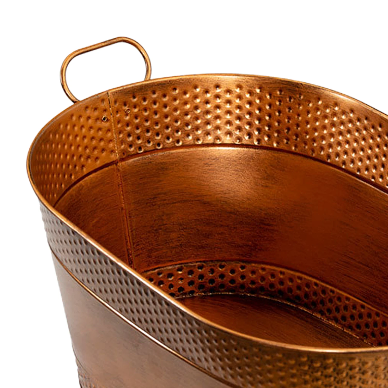 Drink Bucket Metal Ice Bucket Practical for Parties Beer Tub Galvanized Oval Beverage Tub for Party BBQ Hotel Night Supplies