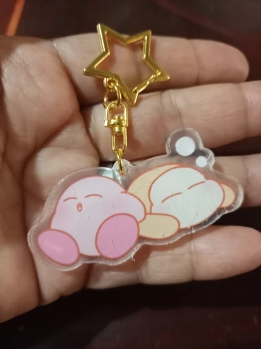 Niedlicher Cartoon-Stern Kirby Keychain