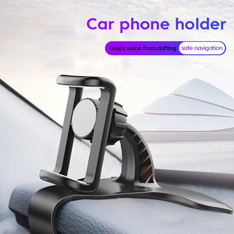 Universal Car Phone Holder Dashboard Vent Clip Mount 360° Rotatable Hands Free Bracket for iPhone Samsung GPS Navigation
