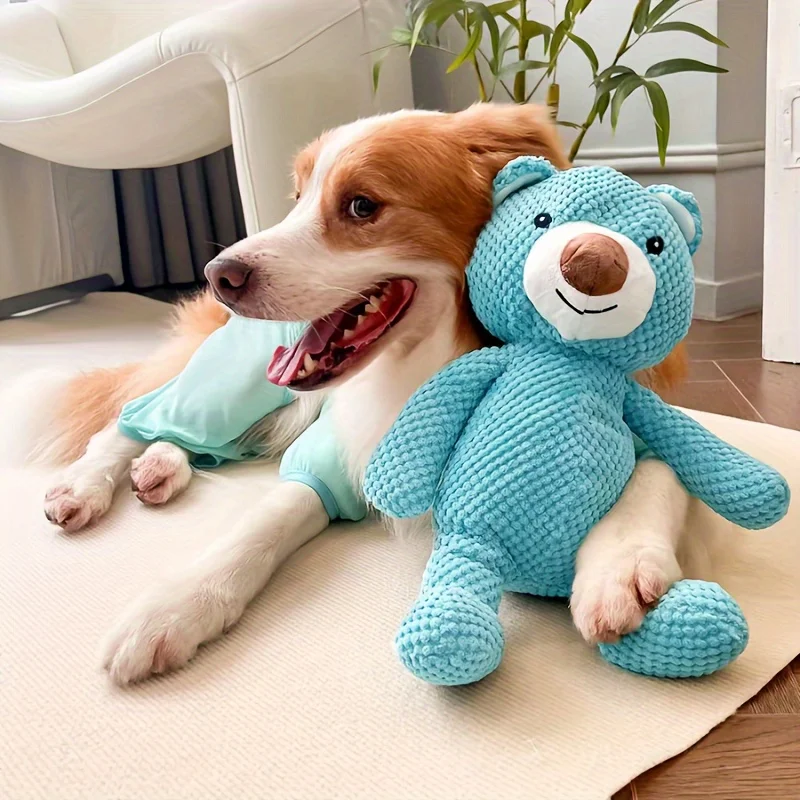 Bear Animals Shape Dog Plush Toys Dog Sound Squeaky Toys  Pet Soft Plush Chew Molar Training Toy Teeth Dental Toys Pet Supplies 2