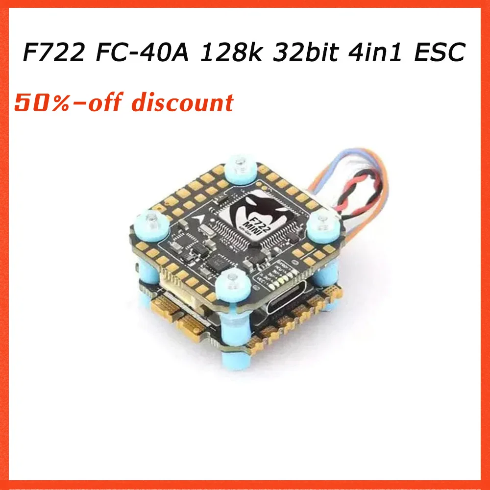 

Diatone Mamba MK4 F722 Mini F40128k 3-6S 20x20 Stack/Combo (F722 FC / 40A 128k 32bit 4in1 ESC) для FPV дрона DIY аксессуары