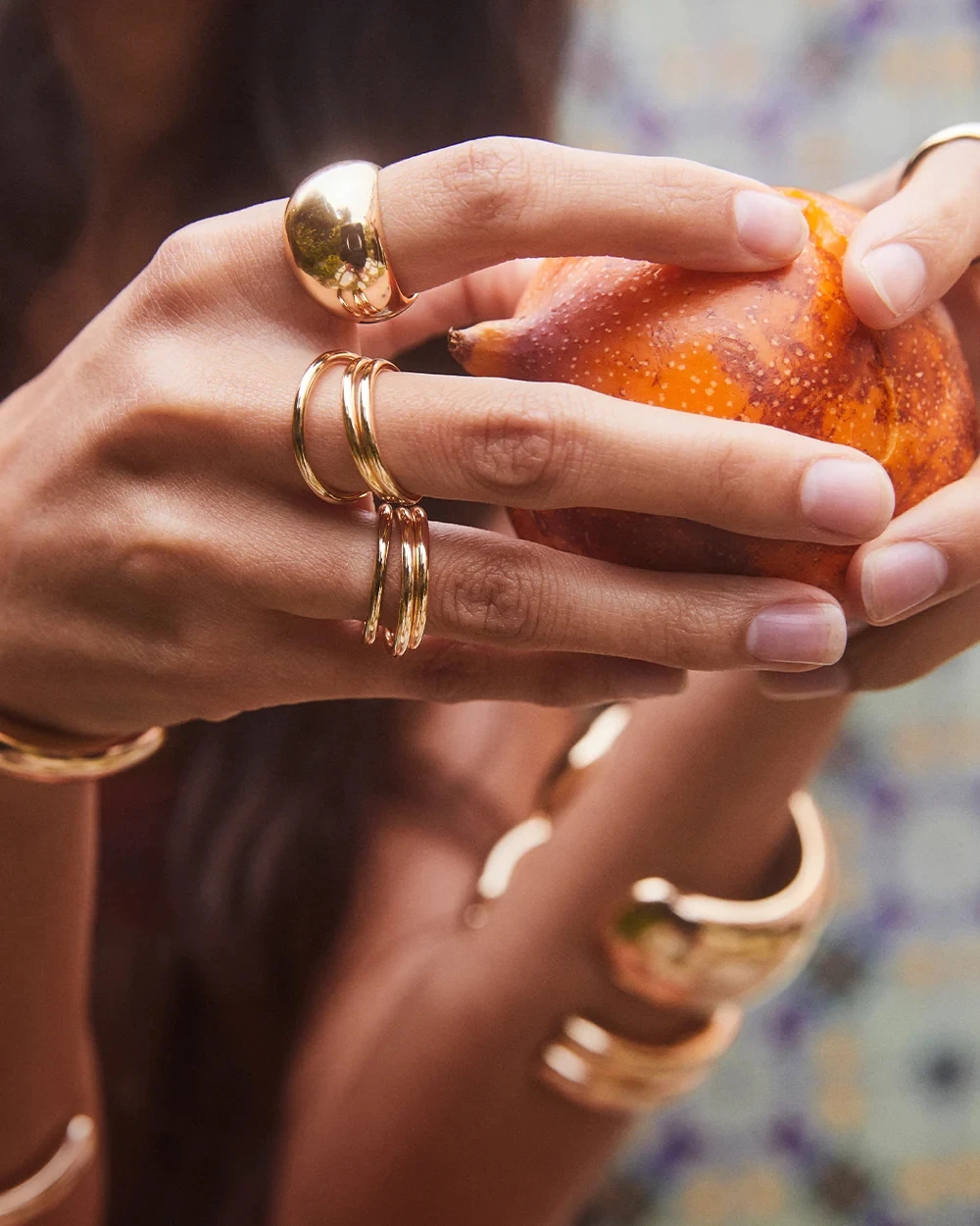 Micuco Anillos Gruesos De Cúpula Para Mujer, Anillo