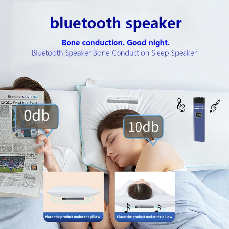 

Bluetooth-динамик с костной проводимостью, гарнитура для сна, плеер Walkman Anjin Reader, ультра долгий режим ожидания для iPhone xiaomi Mix