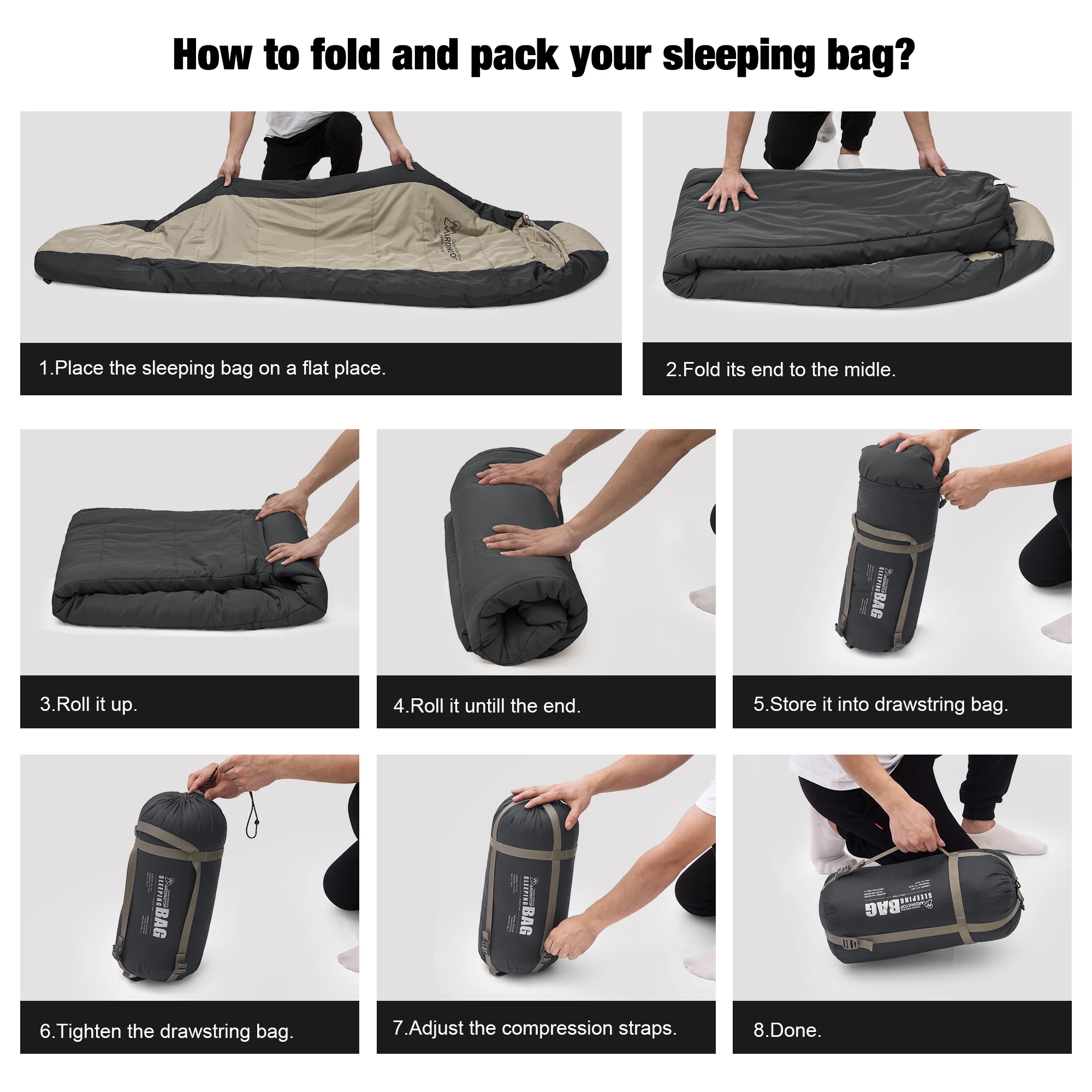 MARDINGTOP Lightweight Mummy Sleeping Bag with Compression Sack for Adults Kids, Great for Camping,Traveling,Camping,Backpacking