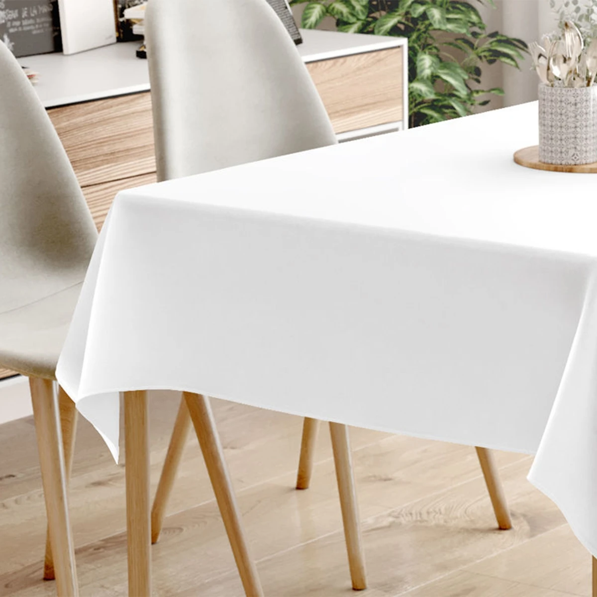 220*130cm White Plastic Tablecloth Plastic Table Cloth Disposable Tablecloths Tablecloths for BBQ Party Fine Dining Wedding 4