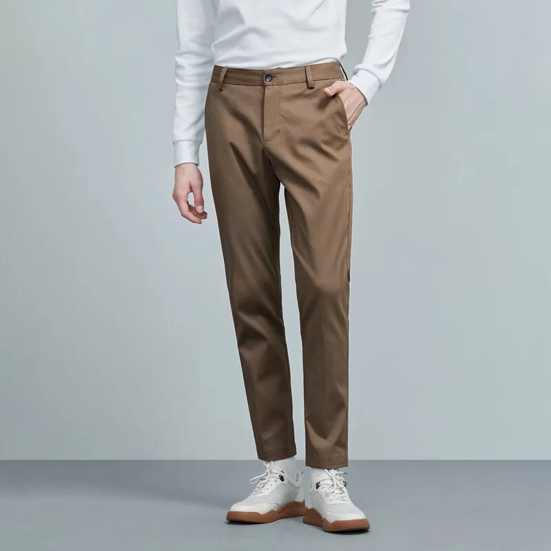 

Golden Camel Men's Pants Casual Sports Hiking Trekking Pants Small Feet Mid Waist Slim Pant Business Black Tactical Pant for Men