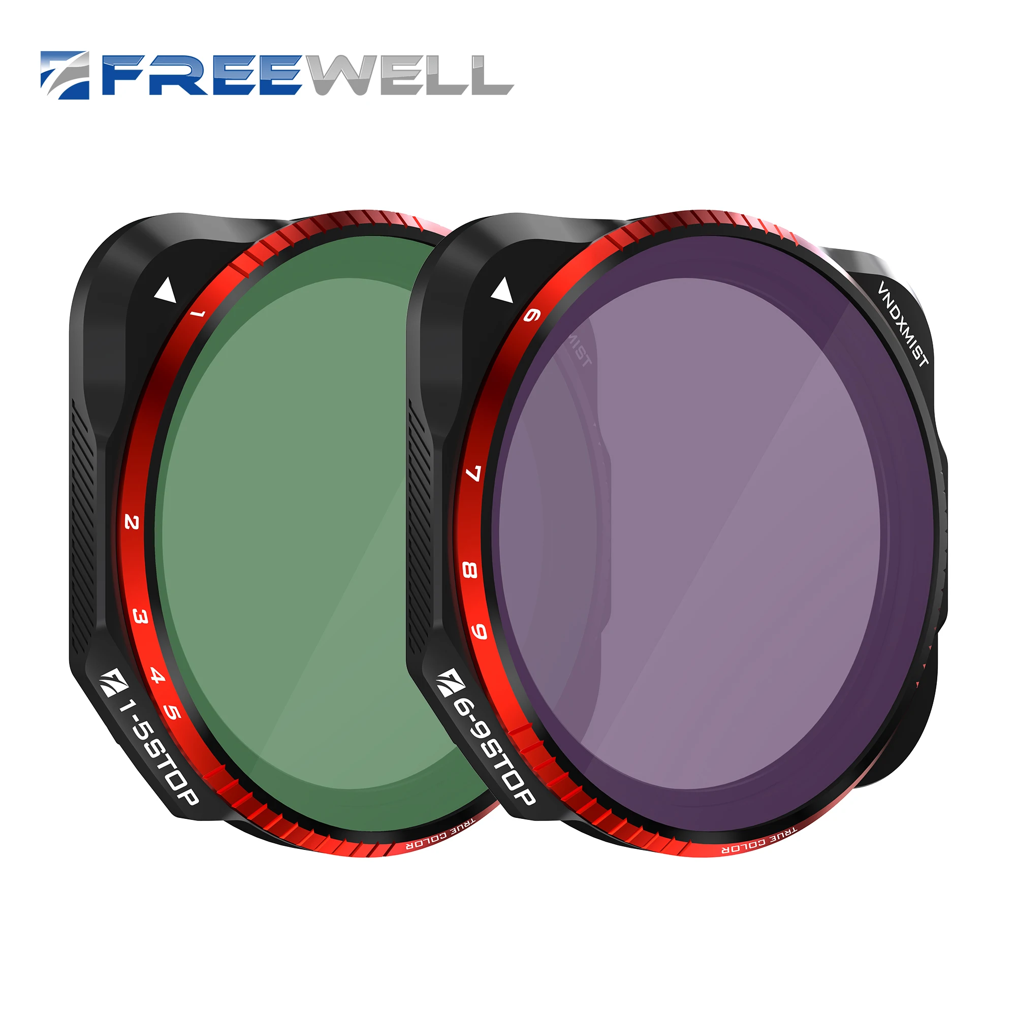 

Freewell TRUE COLOR Variable ND (Mist Edition) 1-5 Stop & 6-9 Stop 2 Pack VND Filters for Mavic 3 Classic