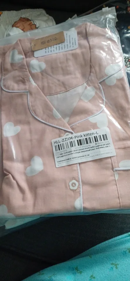 Kitten Short Sleeve Cotton Pajamas photo review