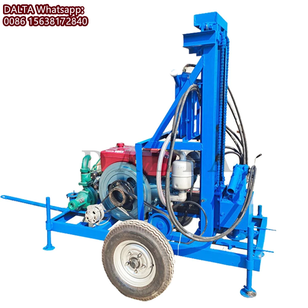 Hydraulic Diesel Well Drilling Machine Portable 120m Deep Water Drill