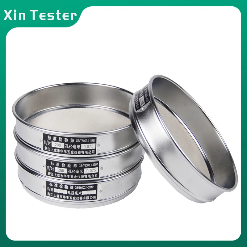 

Xin Tester Dia 20cm 3-500mesh Stainless Steel Net Chroming Body Lab Standard Sampling Analysis Sieve Inspection Test Sieve