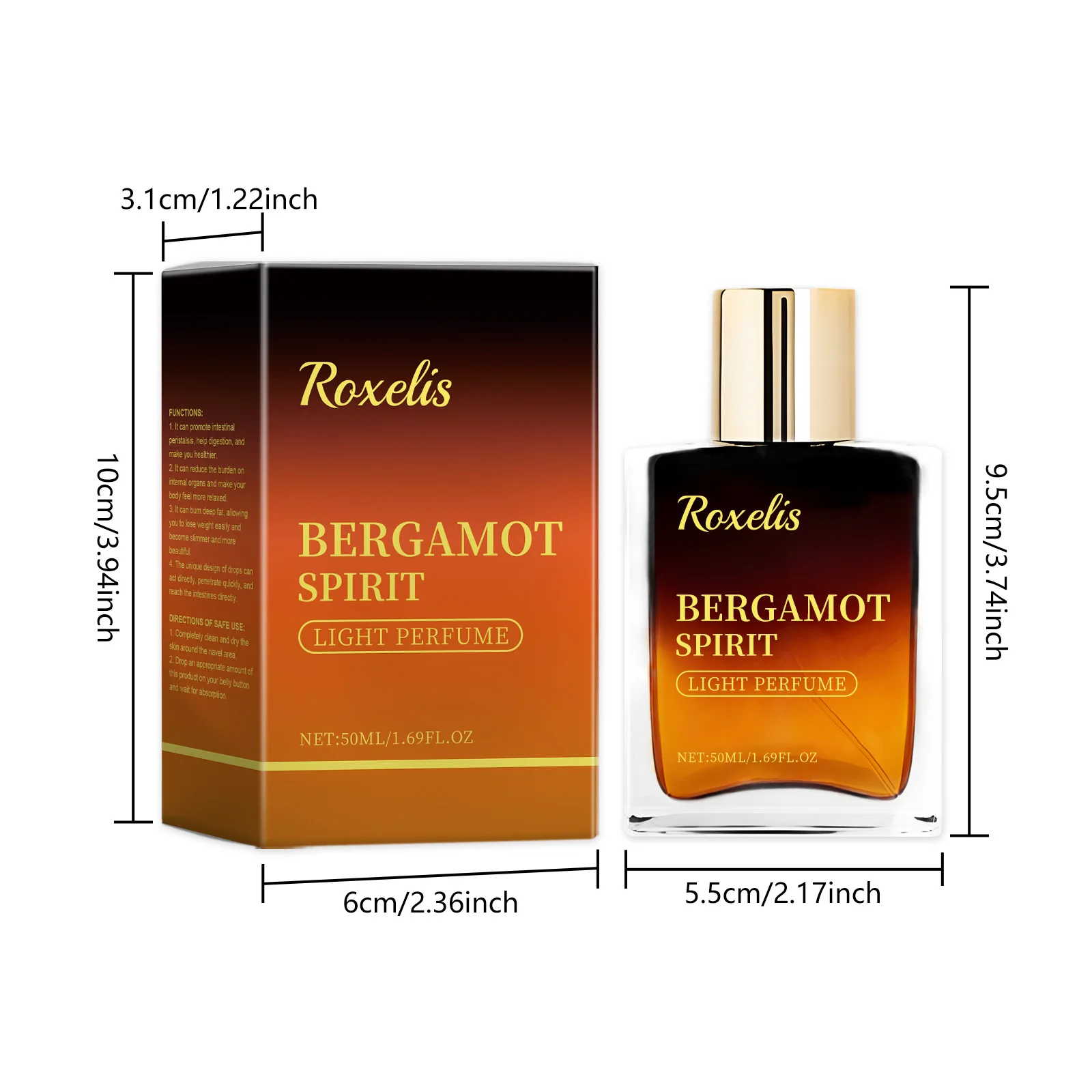 Roxelis Bergamotte Eau De Cologne Mit Natürlicher Zitrusduft Note_voghion.com