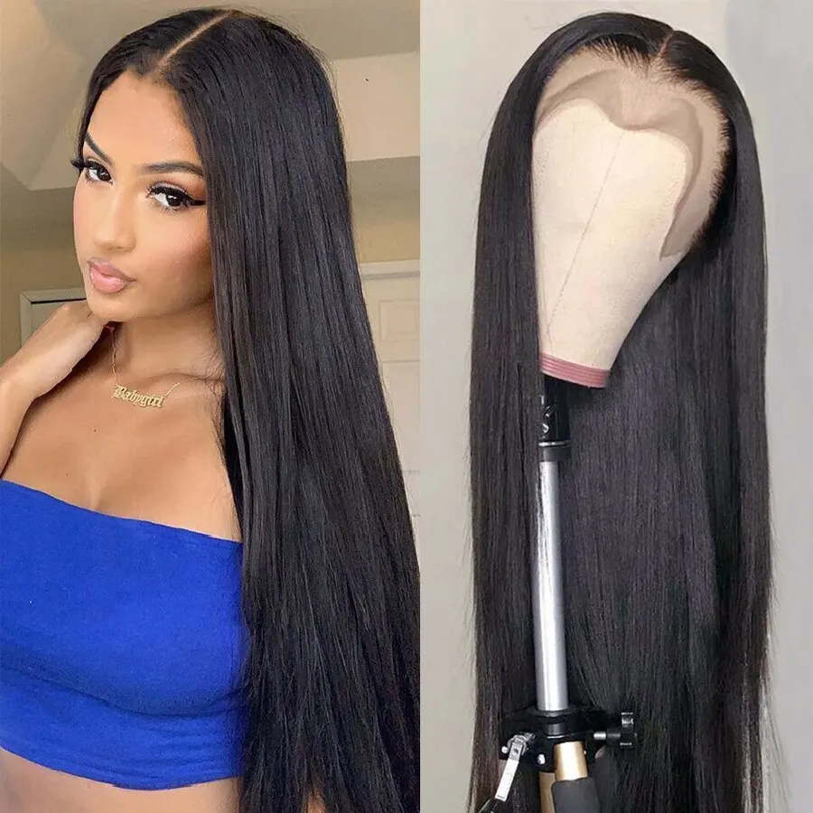 

HD Transparent Lace Frontal Wig 4x4 Lace Closure Wig Straight 13x6 Lace Front 360 Human Hair Wigs For Black Women 30 34 Inches