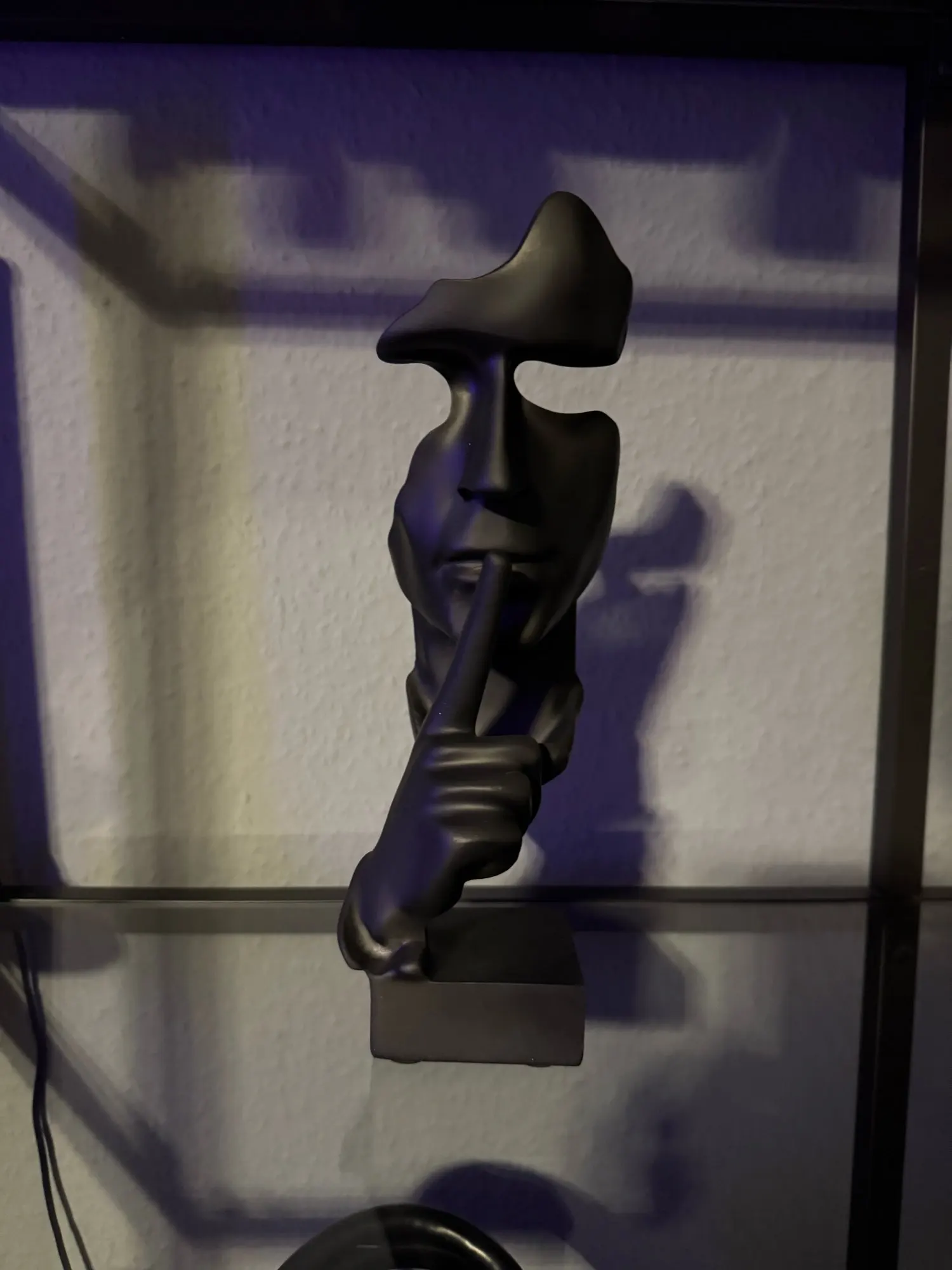Resin Thinker Statue: Silence Is Gold Abstract Sculpture photo review