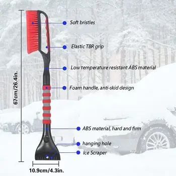 2-in-1 Car Snow & Ice Scraper with Extendable Handle 1