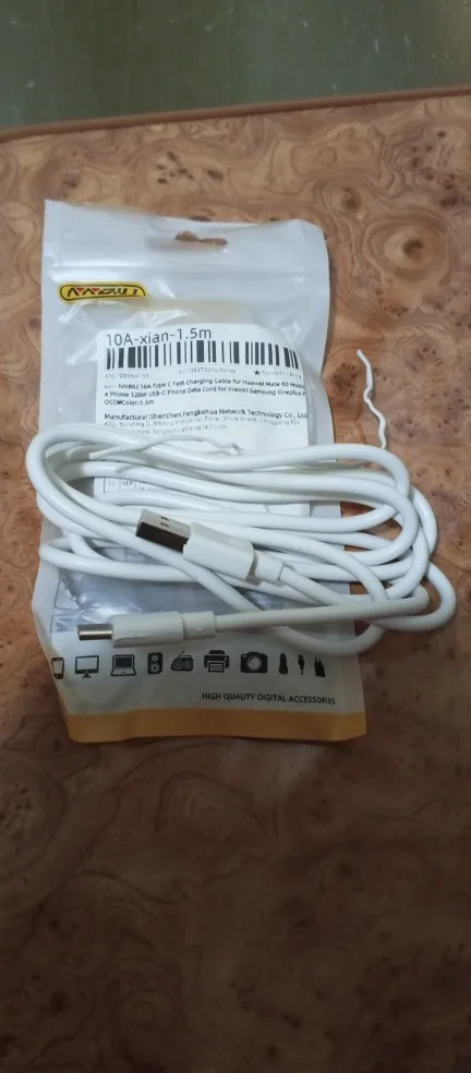 NNBILI 10A Type C Fast Charging Cable for Huawei Mate 60 Mobile Phone 120W USB-C Phone Data Cord not xiaomi、iphone、samsung photo review