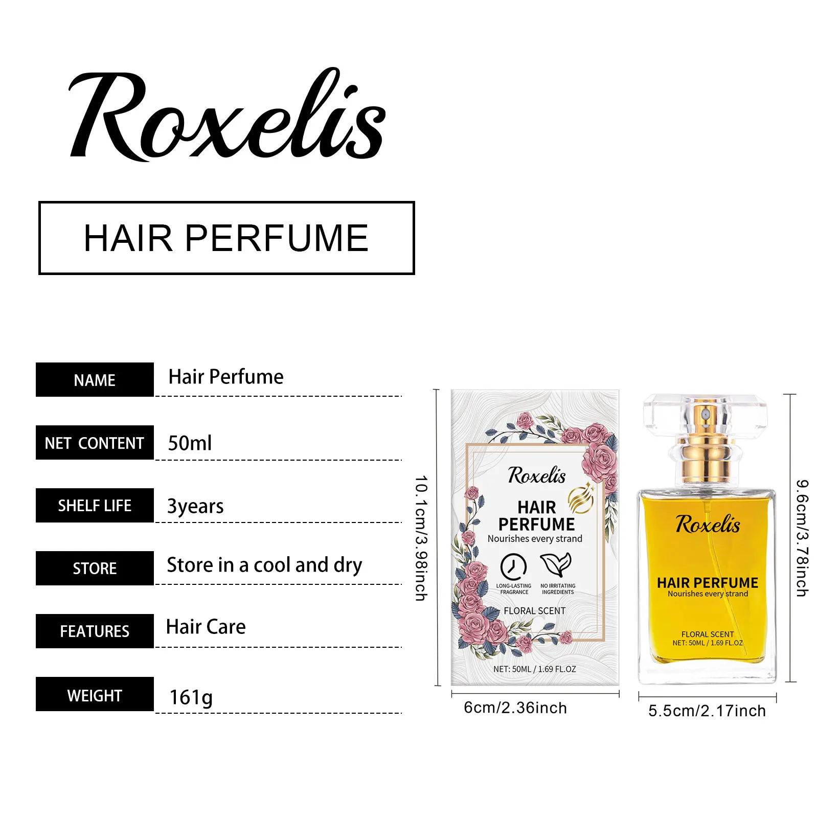Profumo per capelli floreale 50ml olio nutriente per capelli secchi_voghion.com
