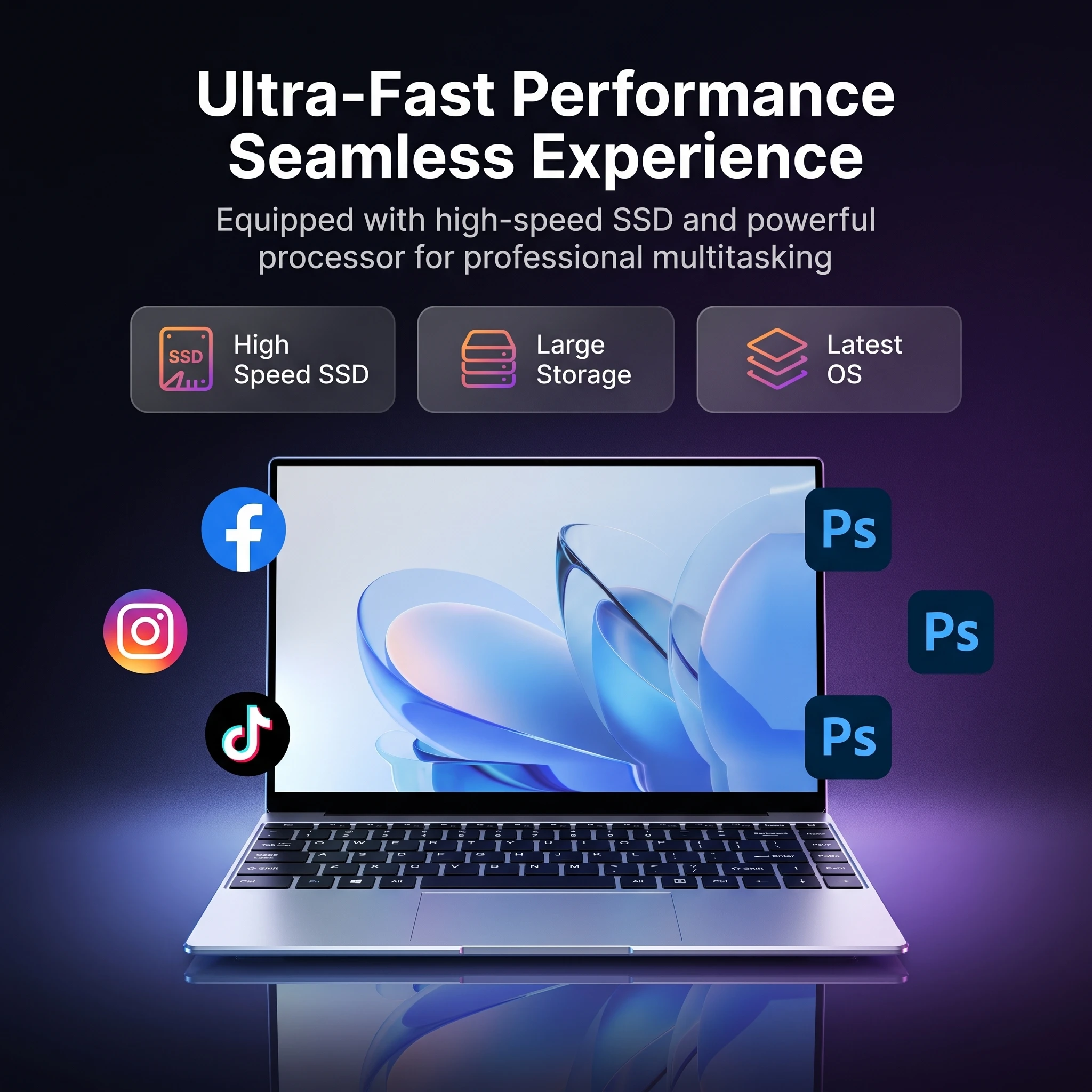 LENO Portable 14.1" Laptop Intel Core i7 8650U 32GB 2TB Windows 11 Pro Gaming Computer PC Gamer Office Study Work Ultra Slim Notebook 1080P HD