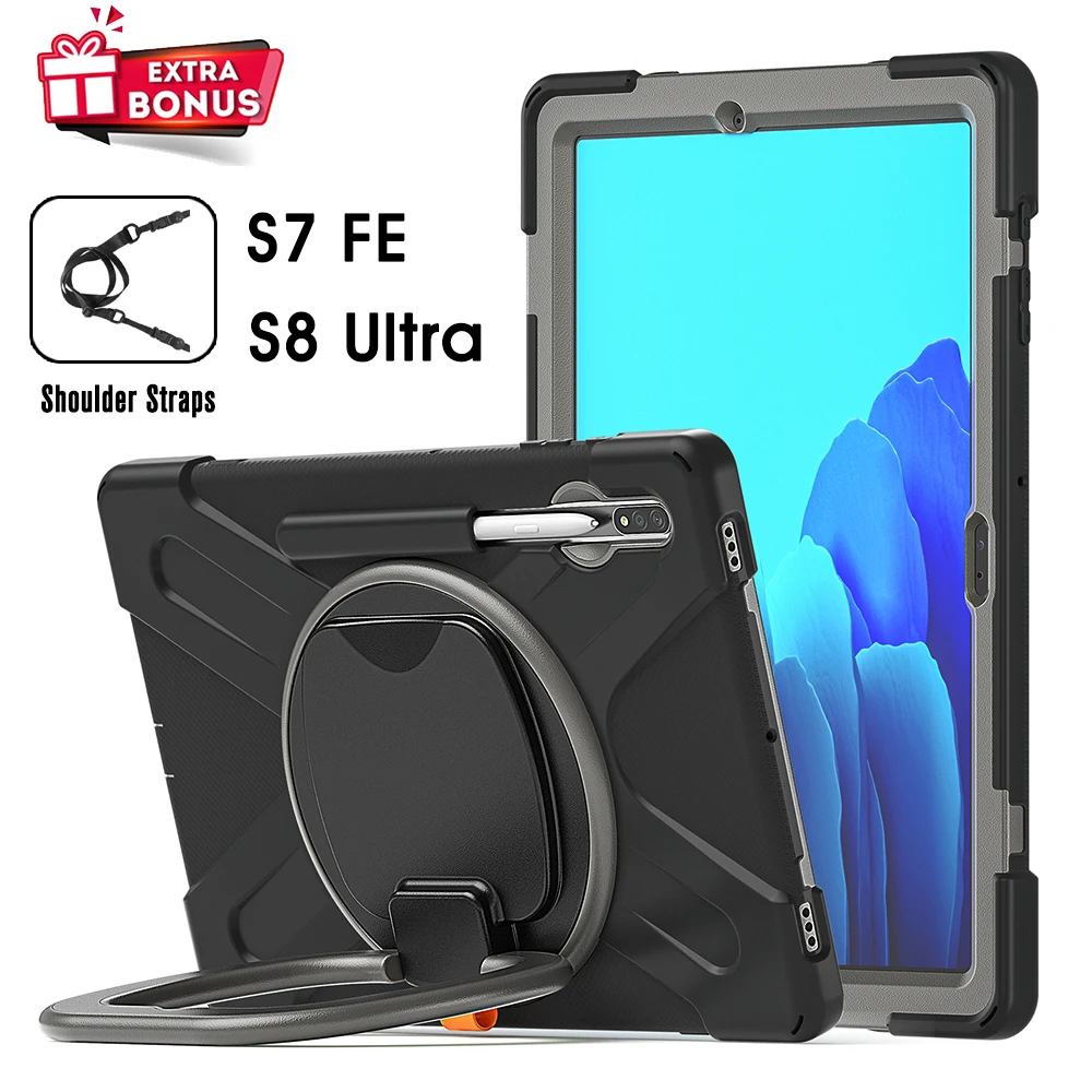 para Samsung Galaxy Tab s8 Ultra s7 Plus fe Case Suporte Magnético Capa com Suporte de Lápis para s6 Lite a 10.1 a8 a7