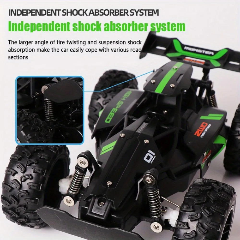 GO3063R 1:18 High-Speed RC Car Electric Off-Road Racing Toy Rubber Big Tires Remote Control Vehicle Reaching 15KM/H Racing Car