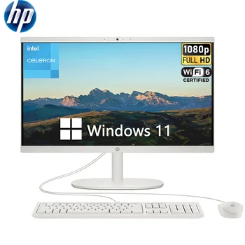 HP 21.5-inch All-in-One Desktop Computer, Anti-Glare 1080P FHD Display, Intel Celeron J4025 Processor, Up to 32GB RAM, 2TB SSD 1
