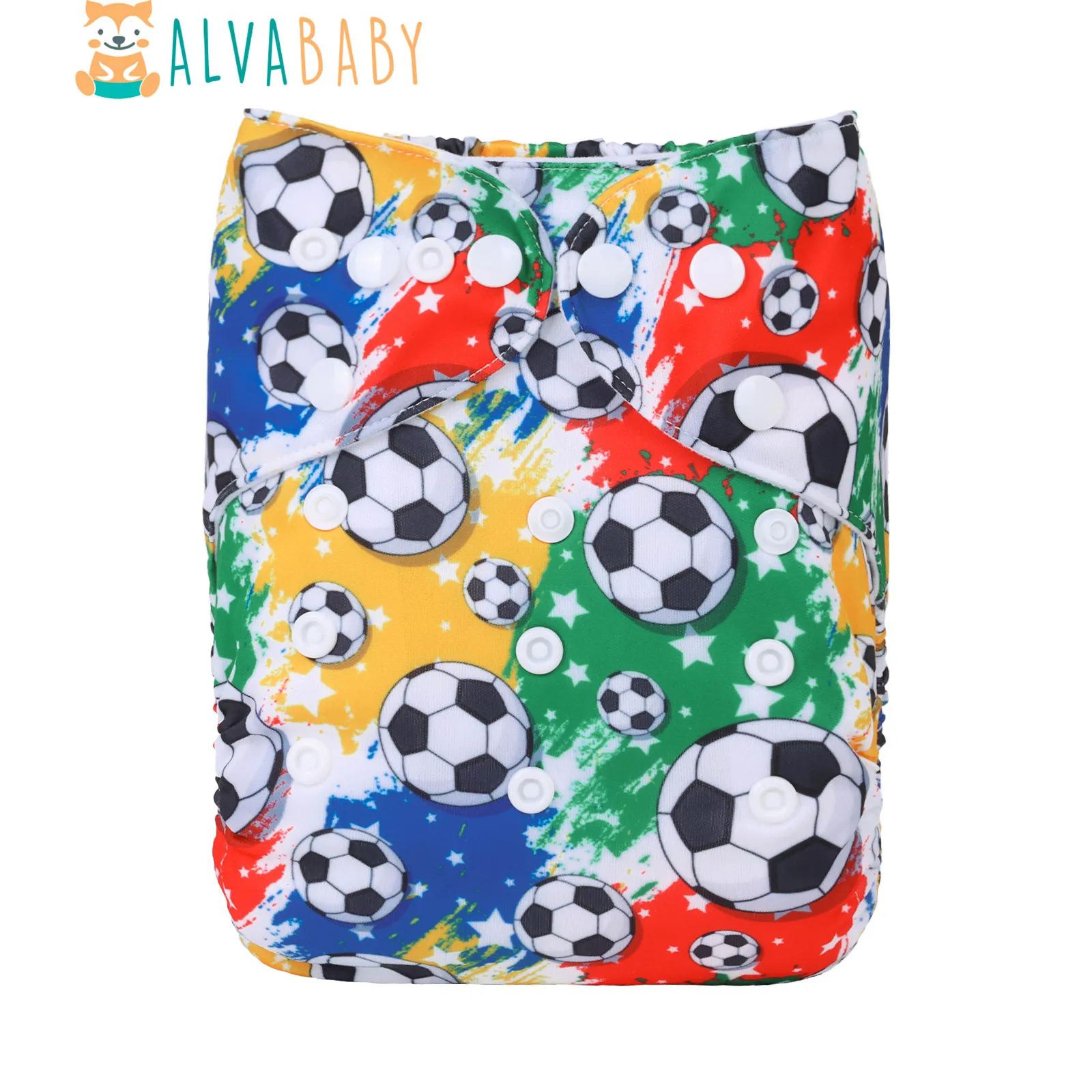 ALVABABY 천 기저귀 친환경 천 기저귀 재사용 가능한 천 기저귀, 1pc 기저귀 삽입