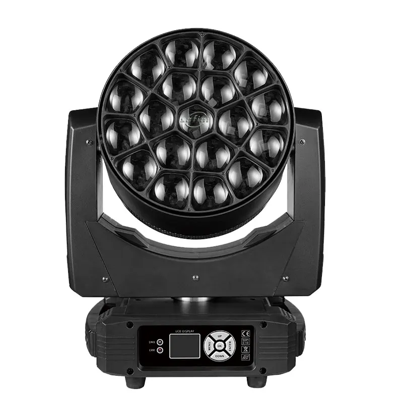 Flightcase 4Pcs ZOOM and Rotation 19x40W high power RGBW 4in1 LEDs  RGBW 760W Big Bee Eye  Bar Stage Effect Light 4