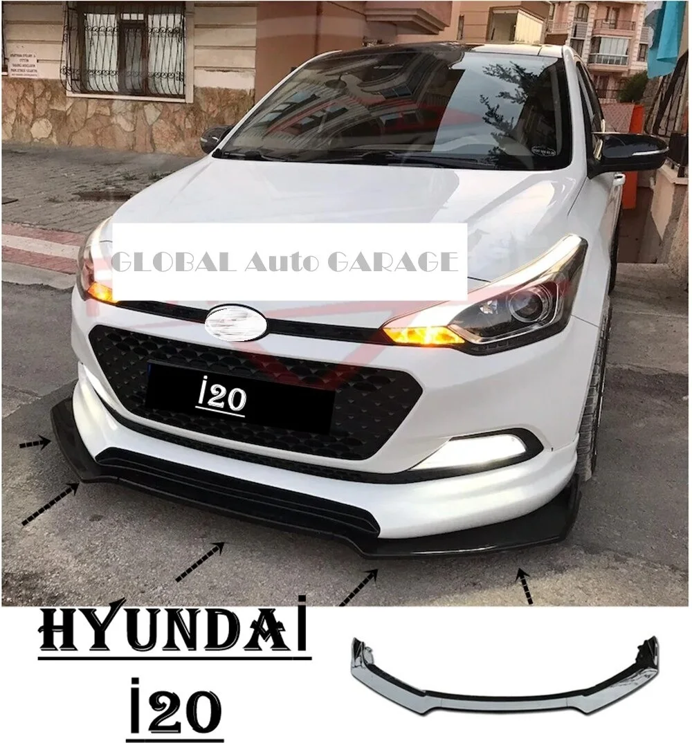 For Hyundai İ20 Front Bumper Attachment Lip 20082020 Piano Glossy