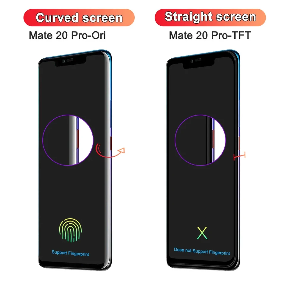 Sostituzione Schermo LCD Per Huawei Mate 20 - Display Touch Digitizer Completo Con Kit Strumenti, Colore Nero
