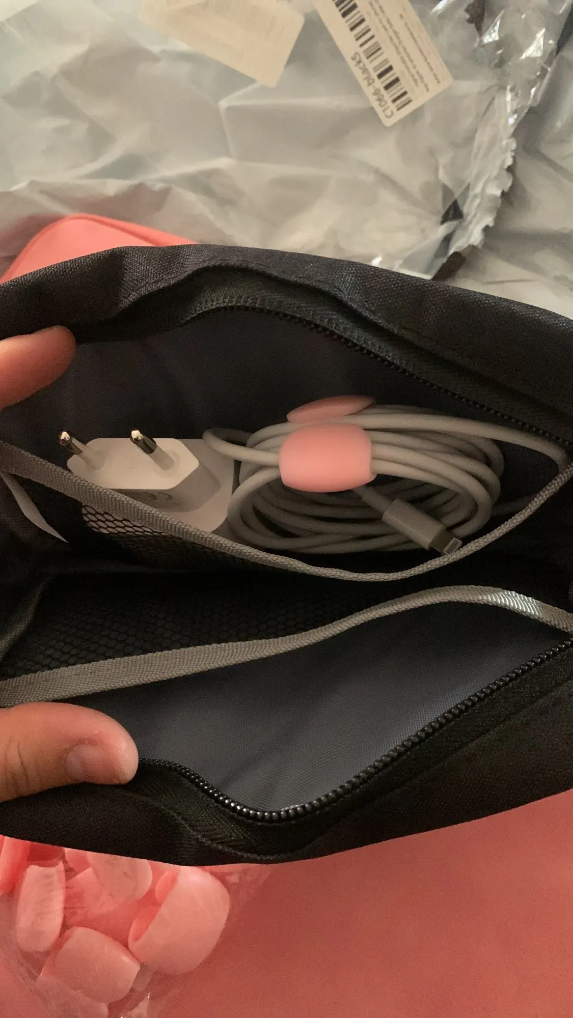 Digital Portable Organizer Case for Headphones Travel Closet Storage Bag Zipper Accessories Charger Data Cable USB Bag photo review
