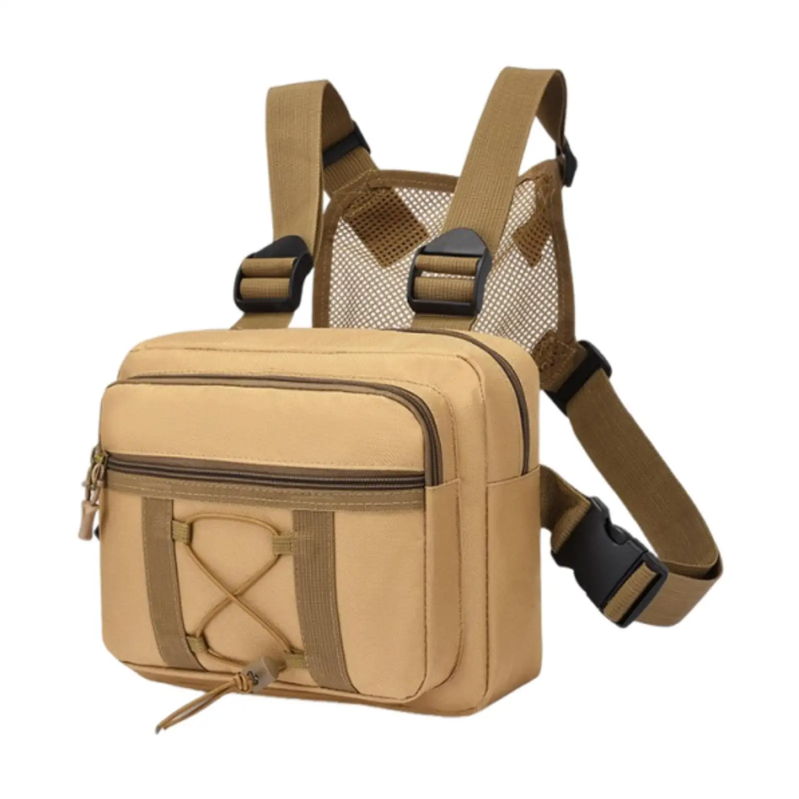 레인 커버가 포함된 쌍안 하네스 가슴 팩 실용적인 휴대용 캐리어 팩 Bino Bag 다목적 대용량