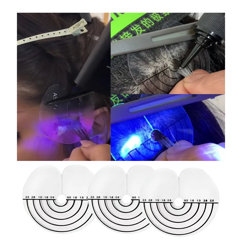 5pcs kit Uv light hair extensions glue kit with heat protector & uv remover cream for profesional Uv light glue & removal